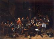 Jan Steen Prince-s Day,Interior of an inn with a company celebration the birth of Prince William III oil painting reproduction